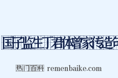 国子监生丁君体曾家传造句是什么意思的图片